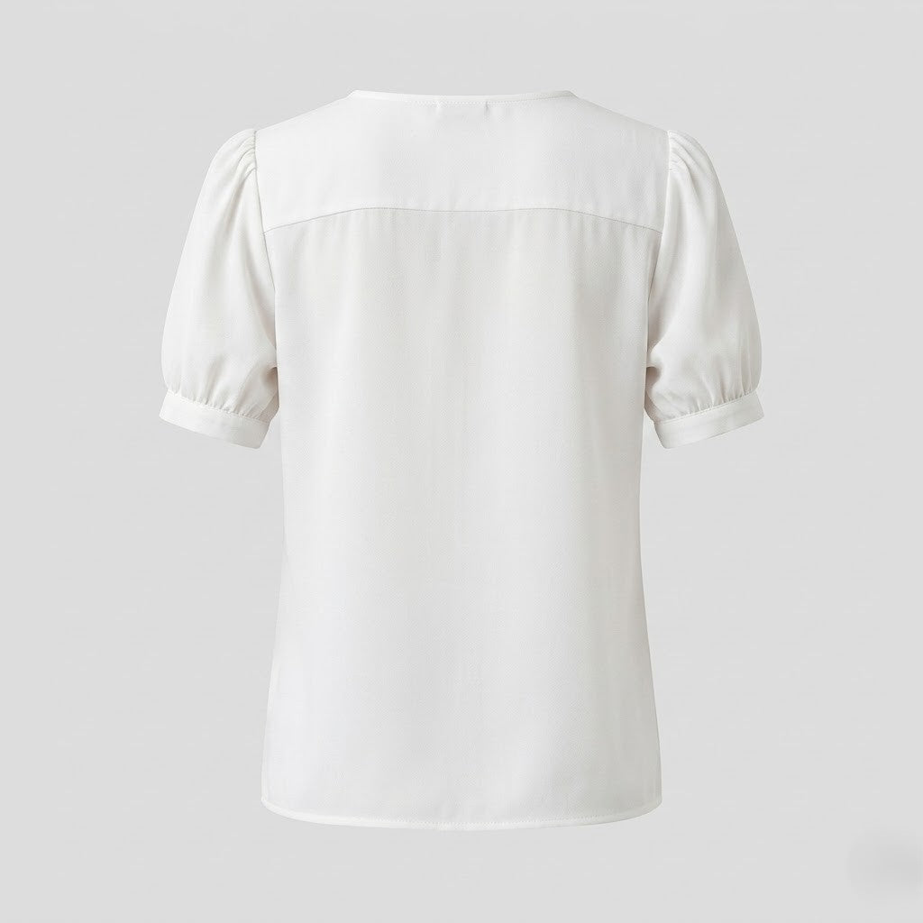Chemisier en polyester blanc