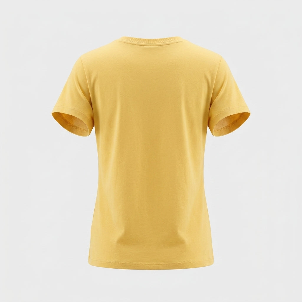 T-shirt jaune en coton