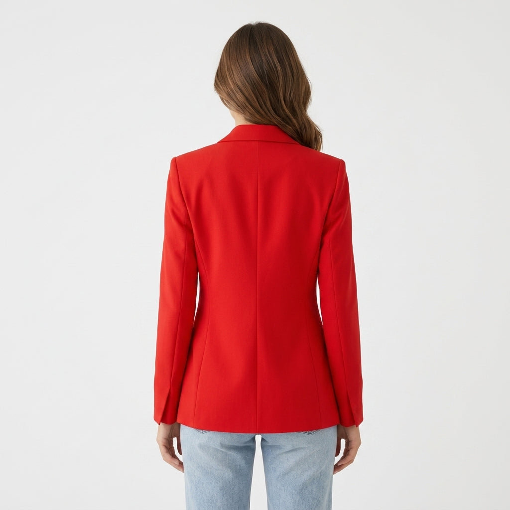 Blazer rouge en polyester