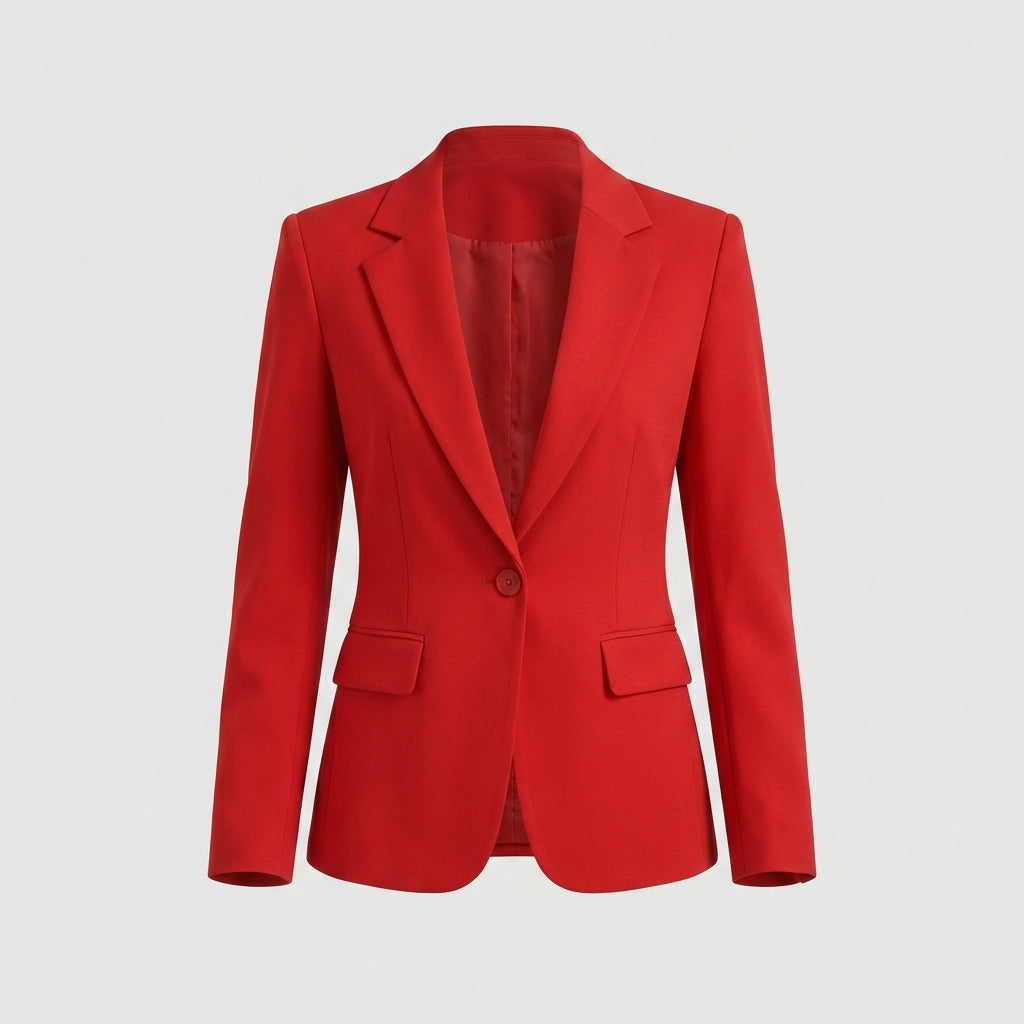 Blazer rouge en polyester