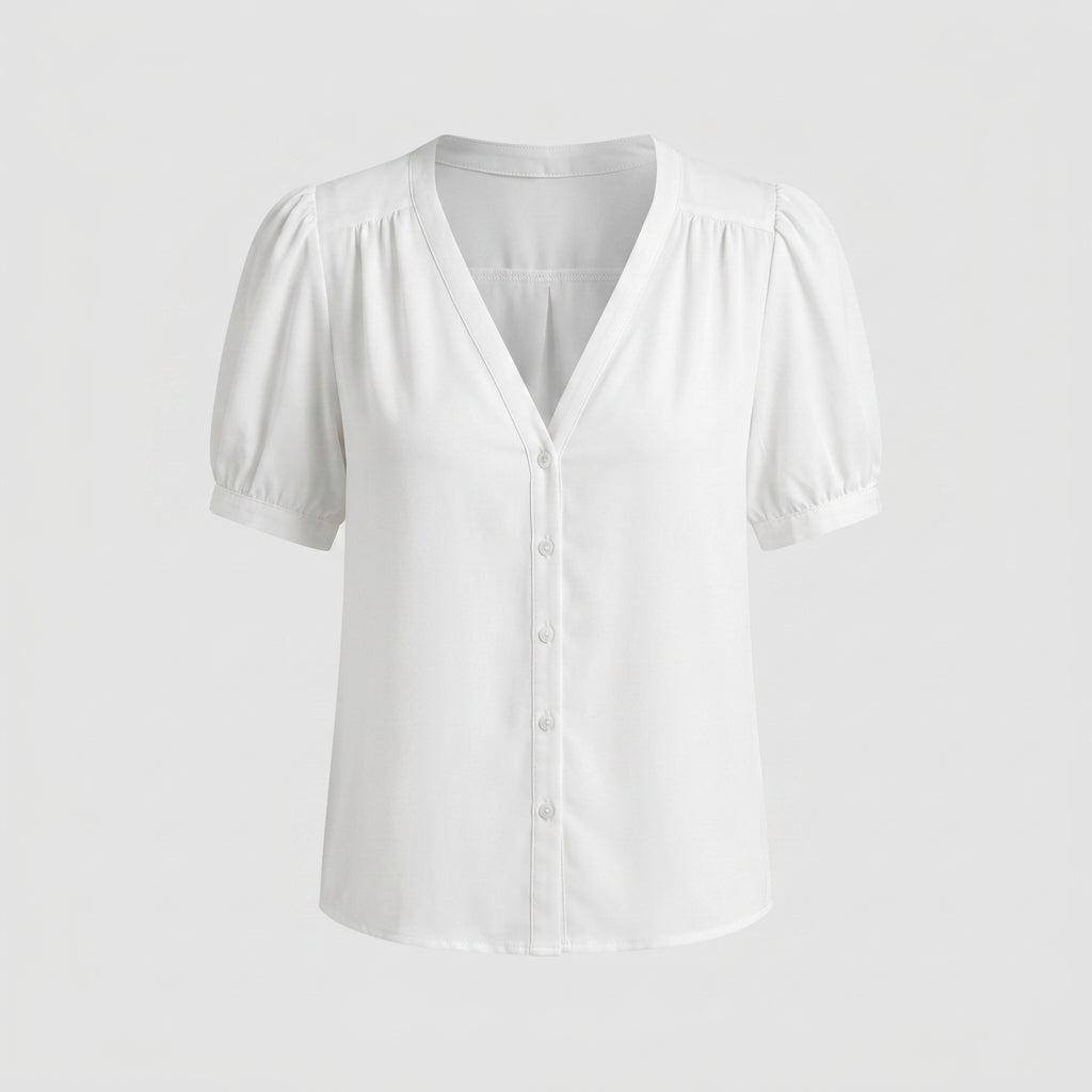 Chemisier en polyester blanc