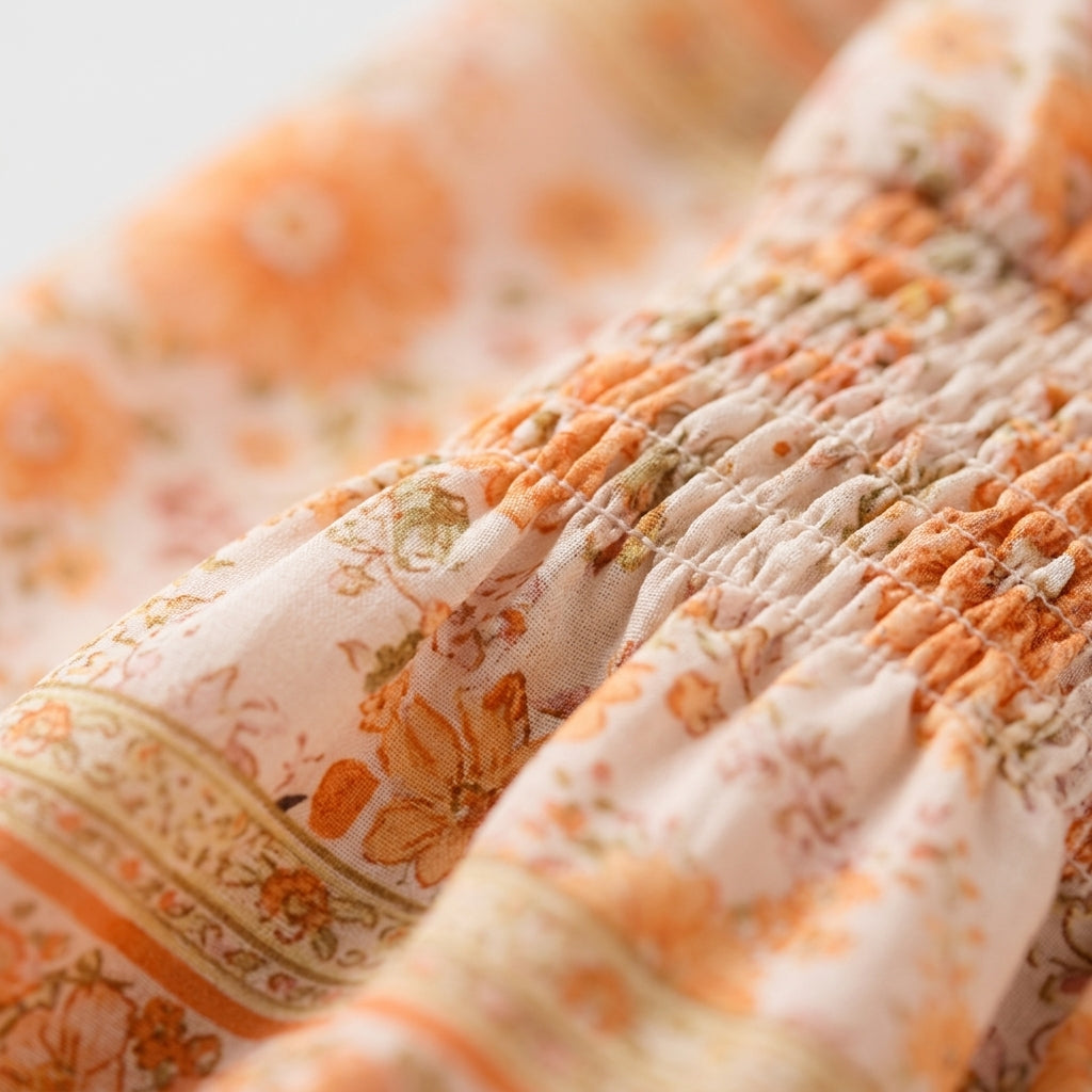 Robe orange en polyester