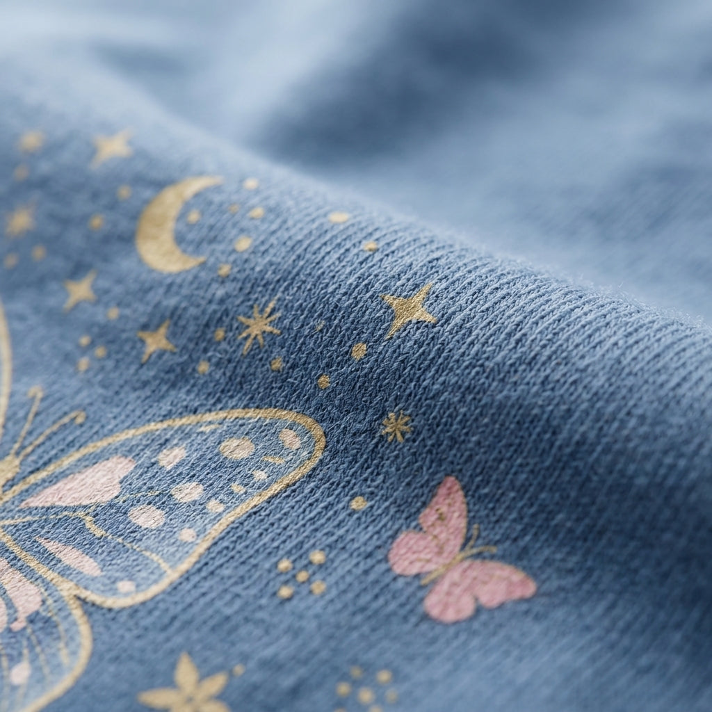 T-shirt bleu en coton