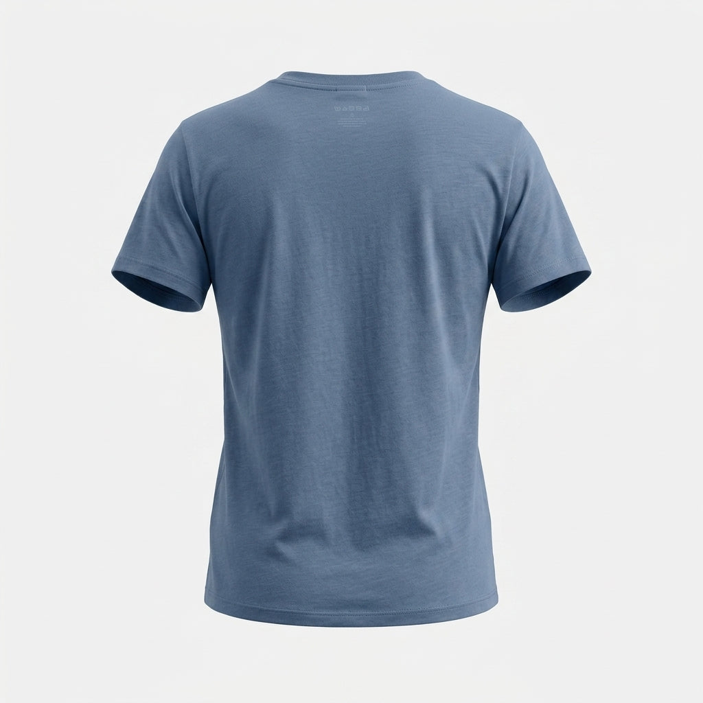 T-shirt bleu en coton