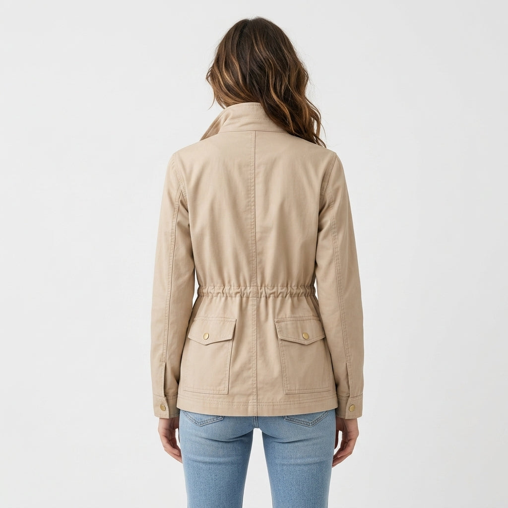 Veste en coton beige