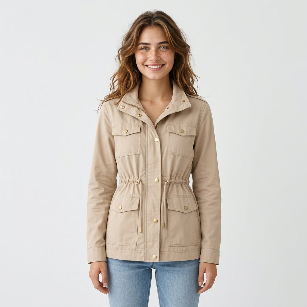 Veste en coton beige