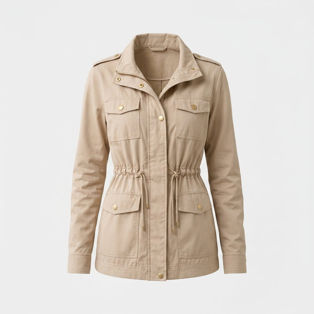 Veste en coton beige